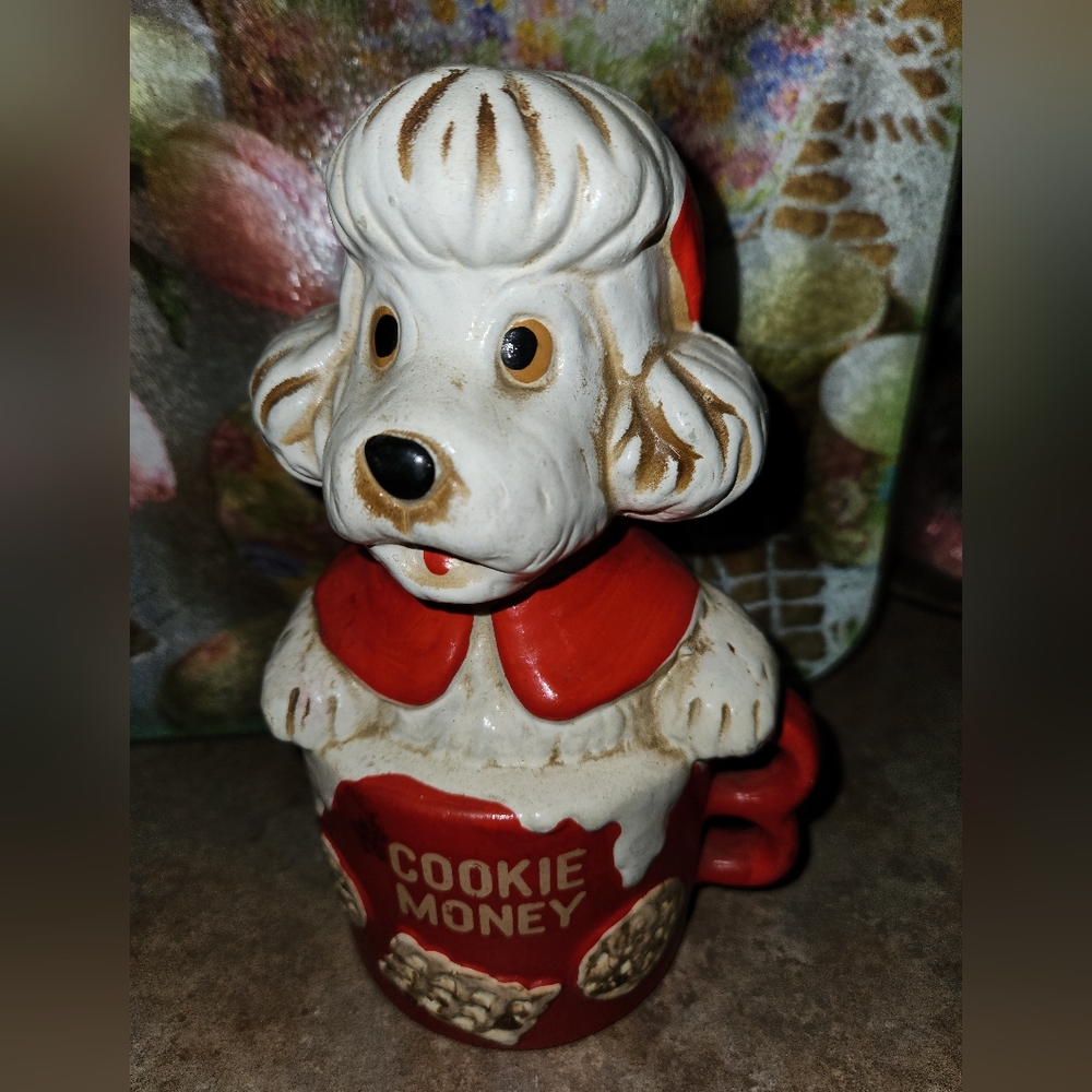 Collectible Vintage Cookie Money Poodle Bank Japan